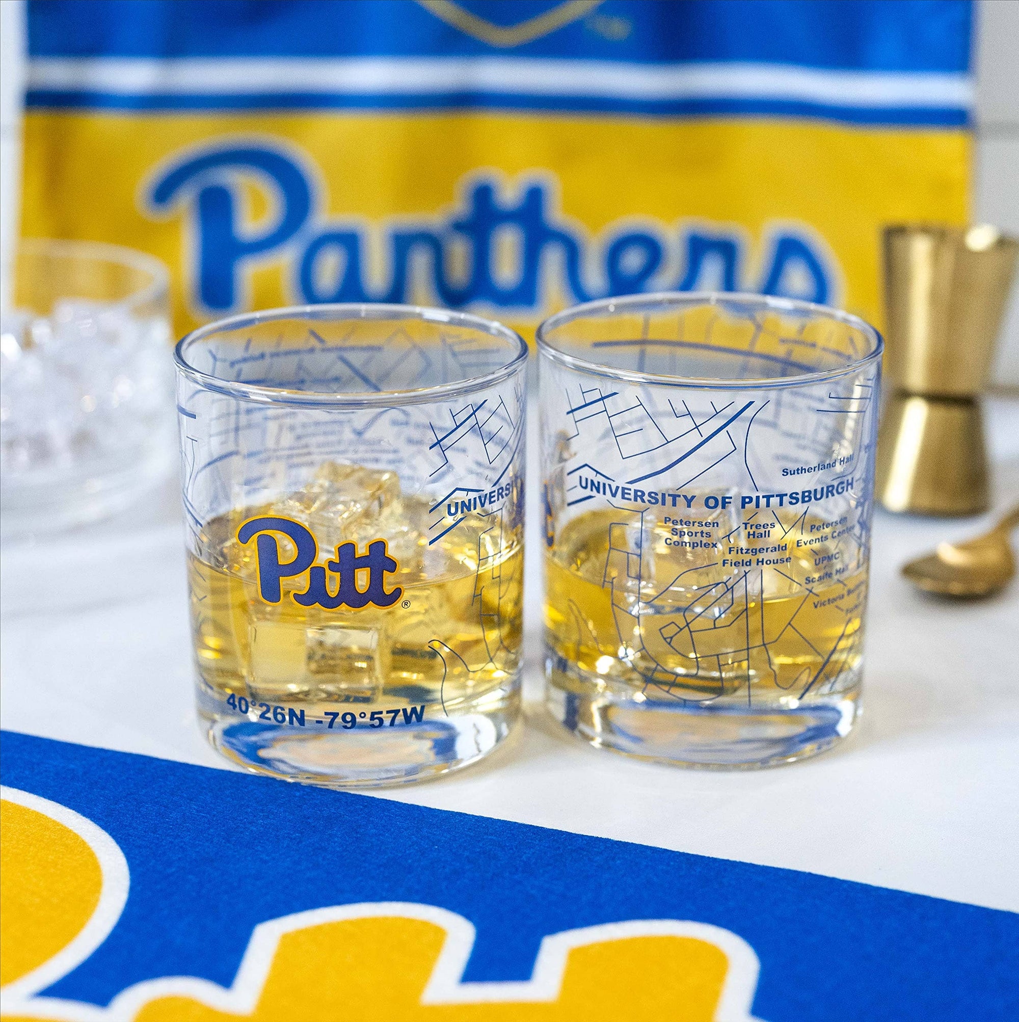 University Of Pittsburgh Rocks Glass