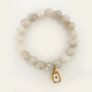 Mustard Seed Bracelet - White Lace Agate