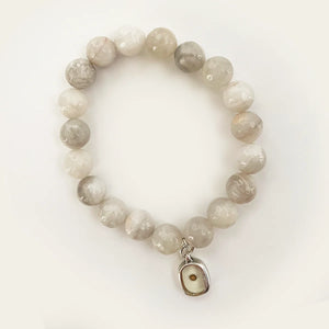 Mustard Seed Bracelet - White Lace Agate