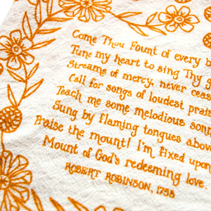 Come Thou Fount Hymn Tea Towel