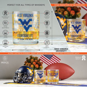 West Virginia University Rocks Glass