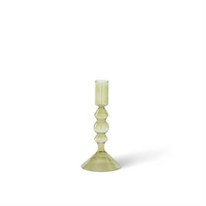 Green Glass Taper Candle Holder