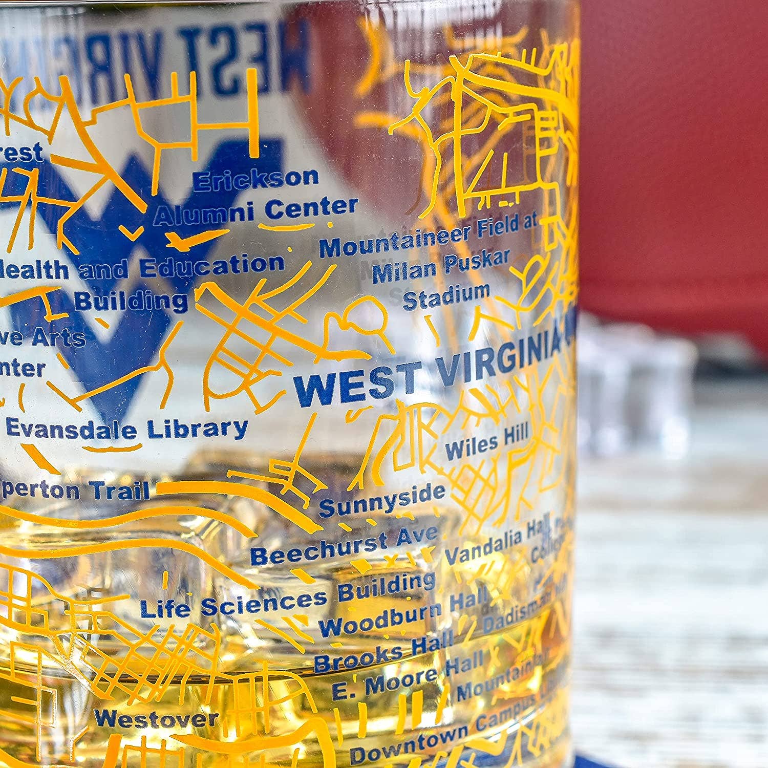 West Virginia University Rocks Glass