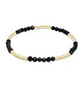 BLISSFUL PATTERN 2.5MM BEAD BRACELET - FACETED ONYX