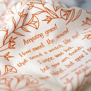 Amazing Grace Hymn Tea Towel