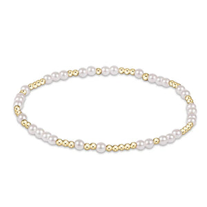 Hope Unwritten 3mm bead bracelet - pearl