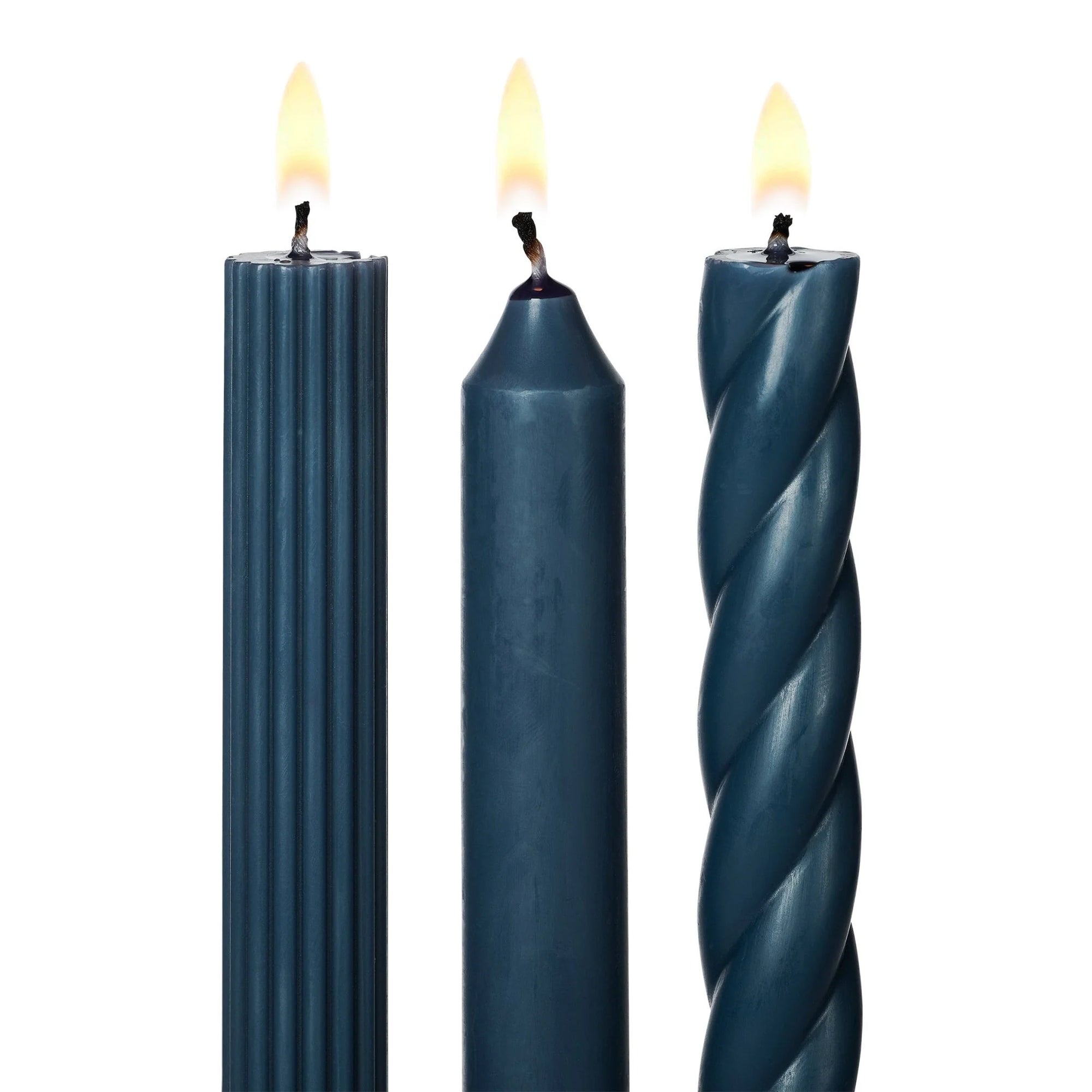 Assorted Taper Candles Deep Blue