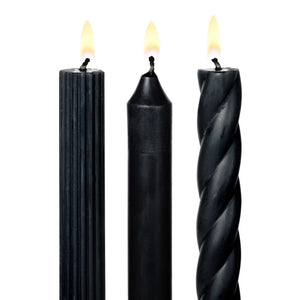 Assorted Taper Candles Black