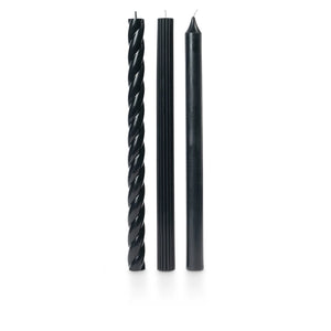 Assorted Taper Candles Black