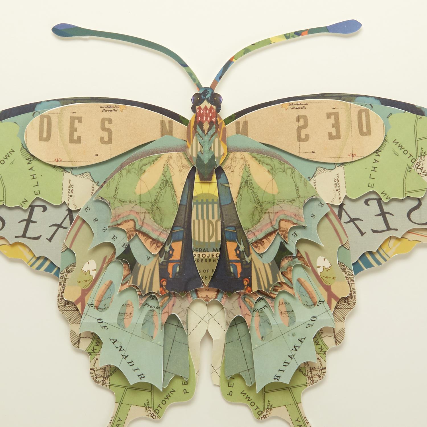 Butterfly Paper Collage Wall Art