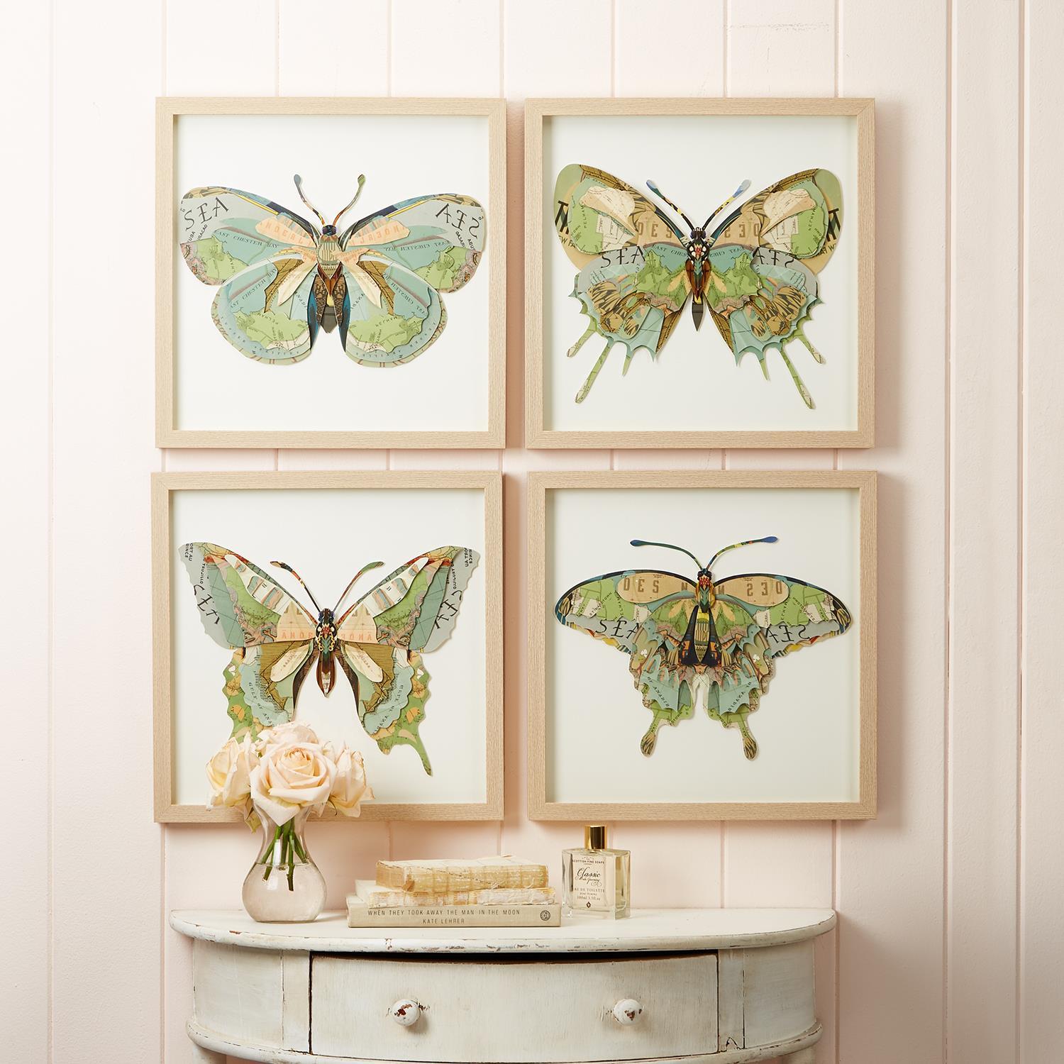 Butterfly Paper Collage Wall Art