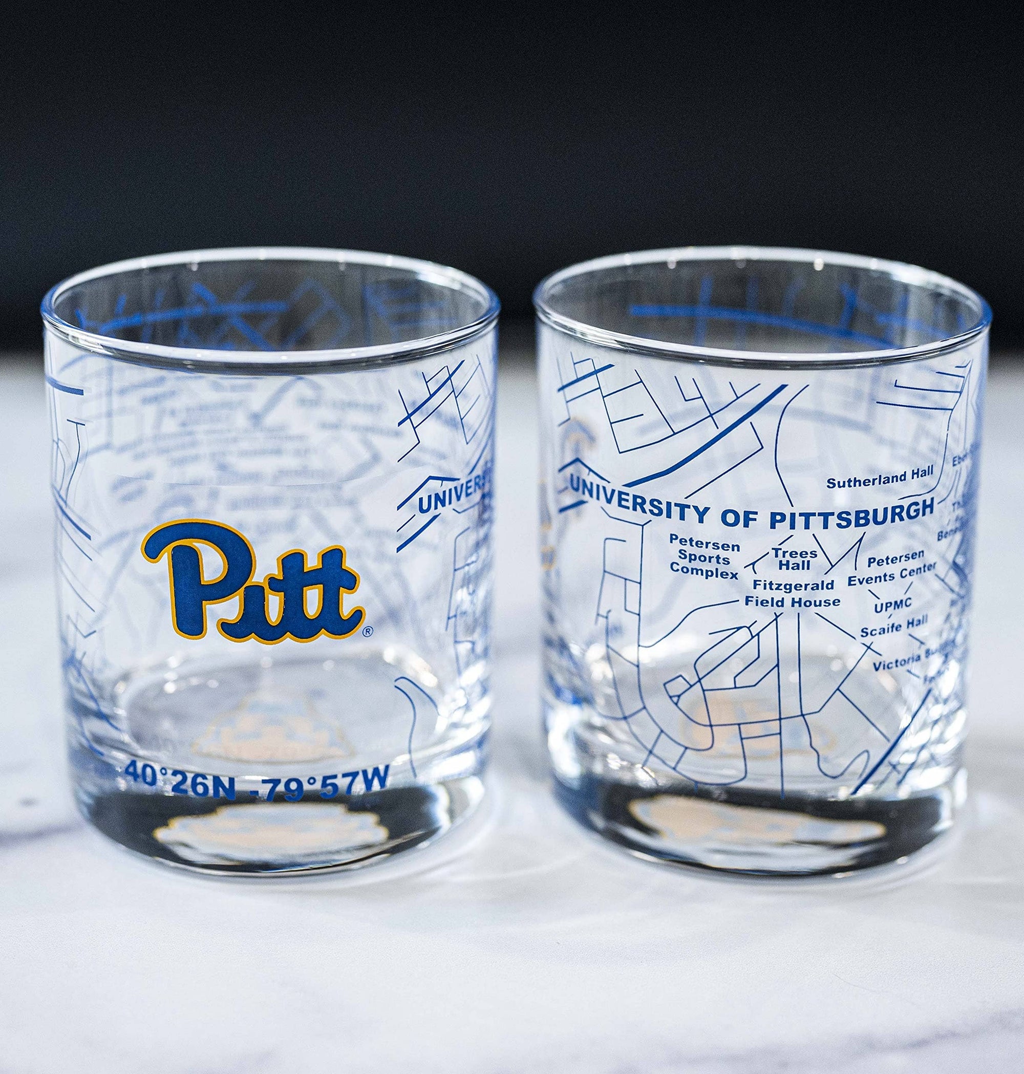 University Of Pittsburgh Rocks Glass