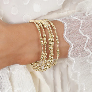 Worthy pattern 3mm bead bracelet - labradorite