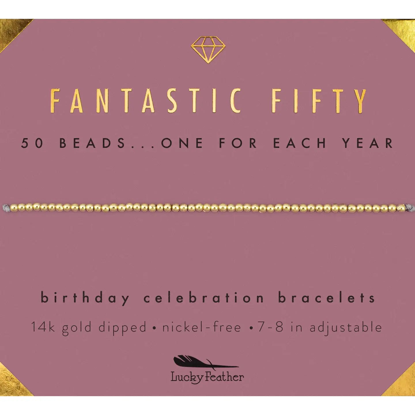 Fantastic Fifty Birthday Bracelet