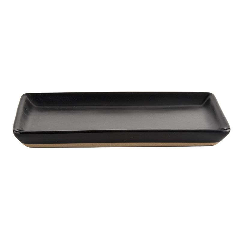 Black Stoneware Tray