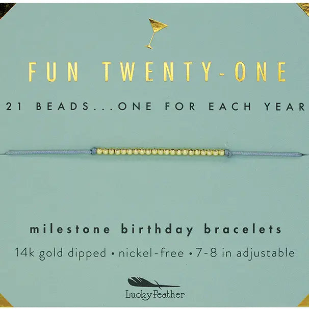 Fun Twenty-One Birthday Bracelet