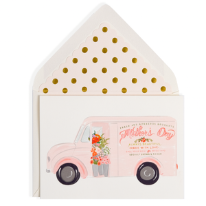 Mother"s Day Flower Delivery Truck Card