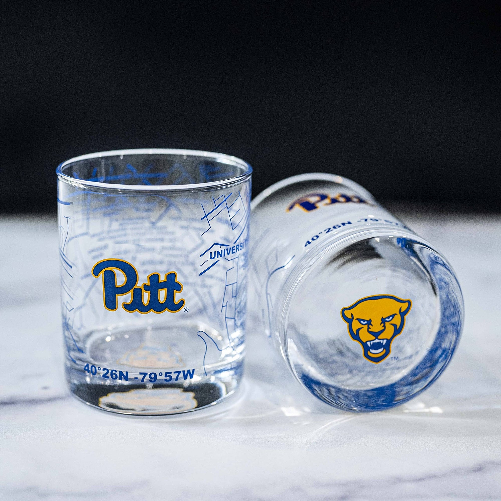 University Of Pittsburgh Rocks Glass