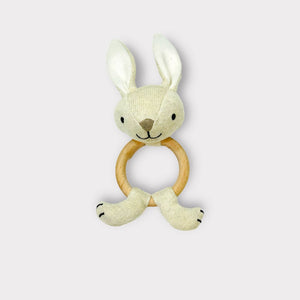 Bunny Organic Wooden Ring Rattle