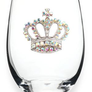 Aurora Borealis Crown Wine Glass