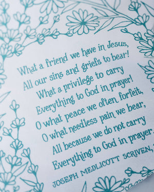 What A Friend Hymn Tea Towel