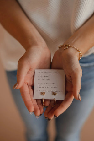 Strong + Full of Hope Earring Set