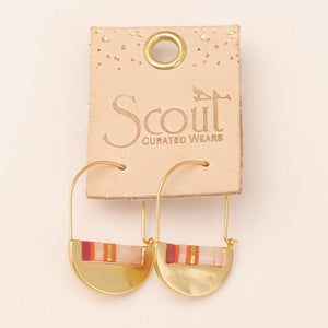 Miyuki Crescent Hoop Earrings - Gold