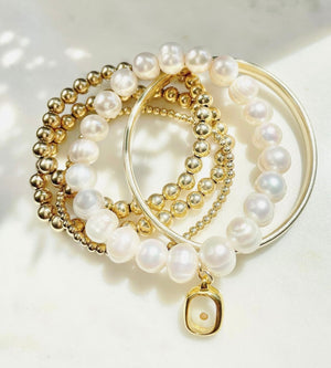 Mustard Seed Bracelet - Freshwater Pearl