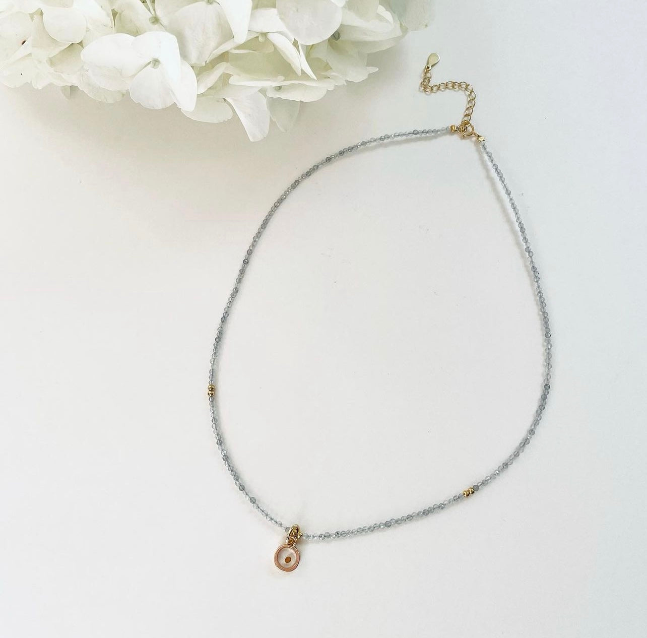 Mustard Seed Choker Necklace - Labradorite