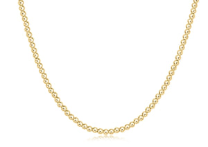 15" CHOKER CLASSIC GOLD 3MM BEAD