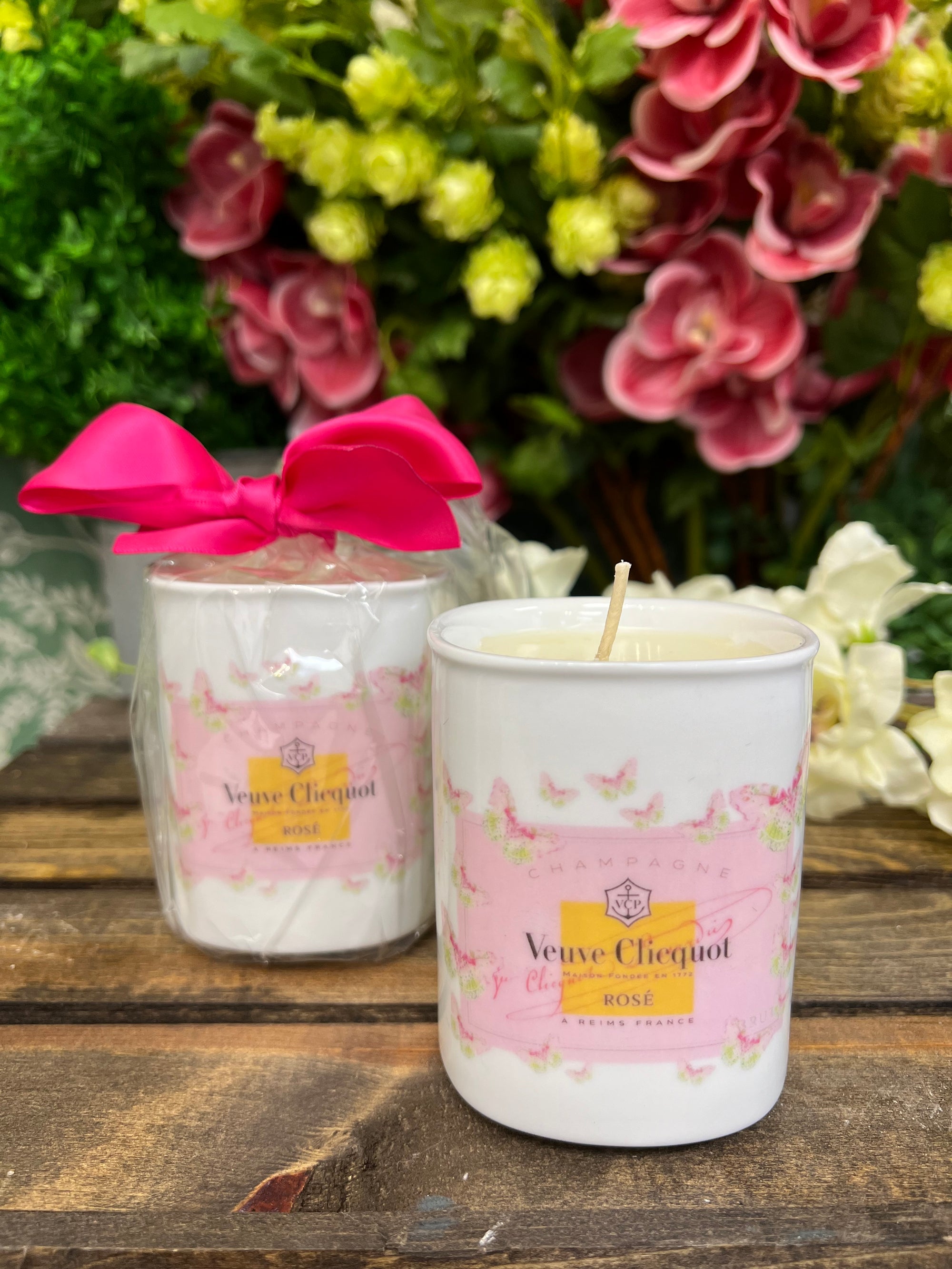 Veuve Rosé Butterfly Candle