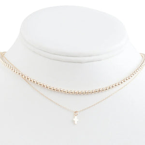 15" CHOKER CLASSIC GOLD 3MM BEAD