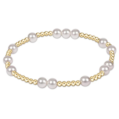 hope unwritten 6mm bead bracelet - pearl