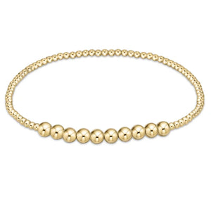 Classic gold beaded bliss 2mm - 4mm bracelet