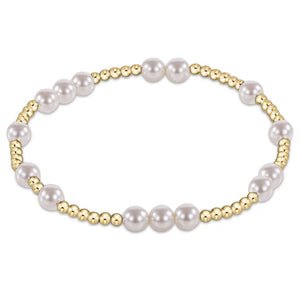 Hope unwritten 5mm bead bracelet - pearl