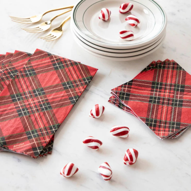 Red Plaid Guest Napkins