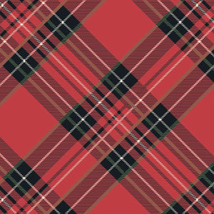 Red Plaid cocktail napkins