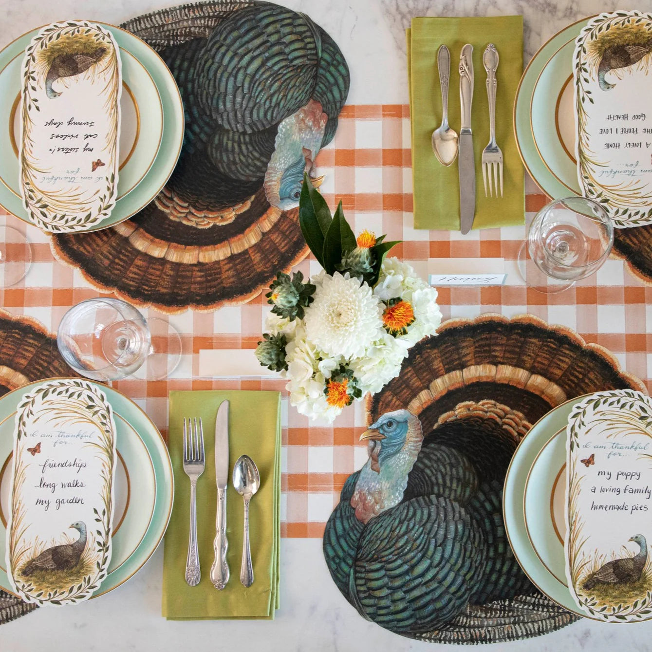 Die Cut Turkey Placemats