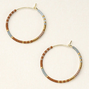 Miyuki Small Hoop earrings -  Desert Multi/Gold