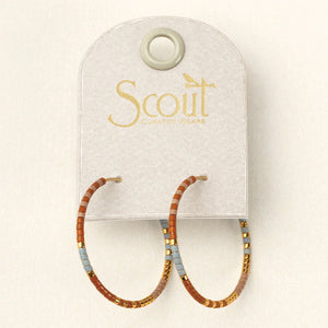 Miyuki Small Hoop earrings -  Desert Multi/Gold