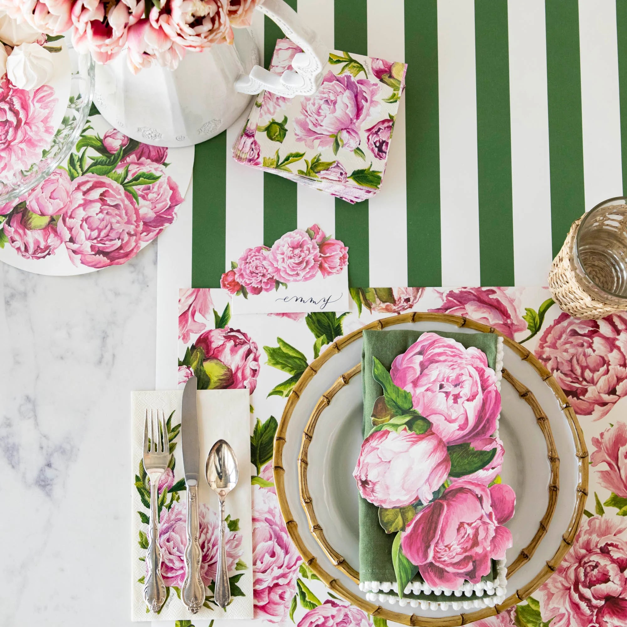 Peony Place Cards