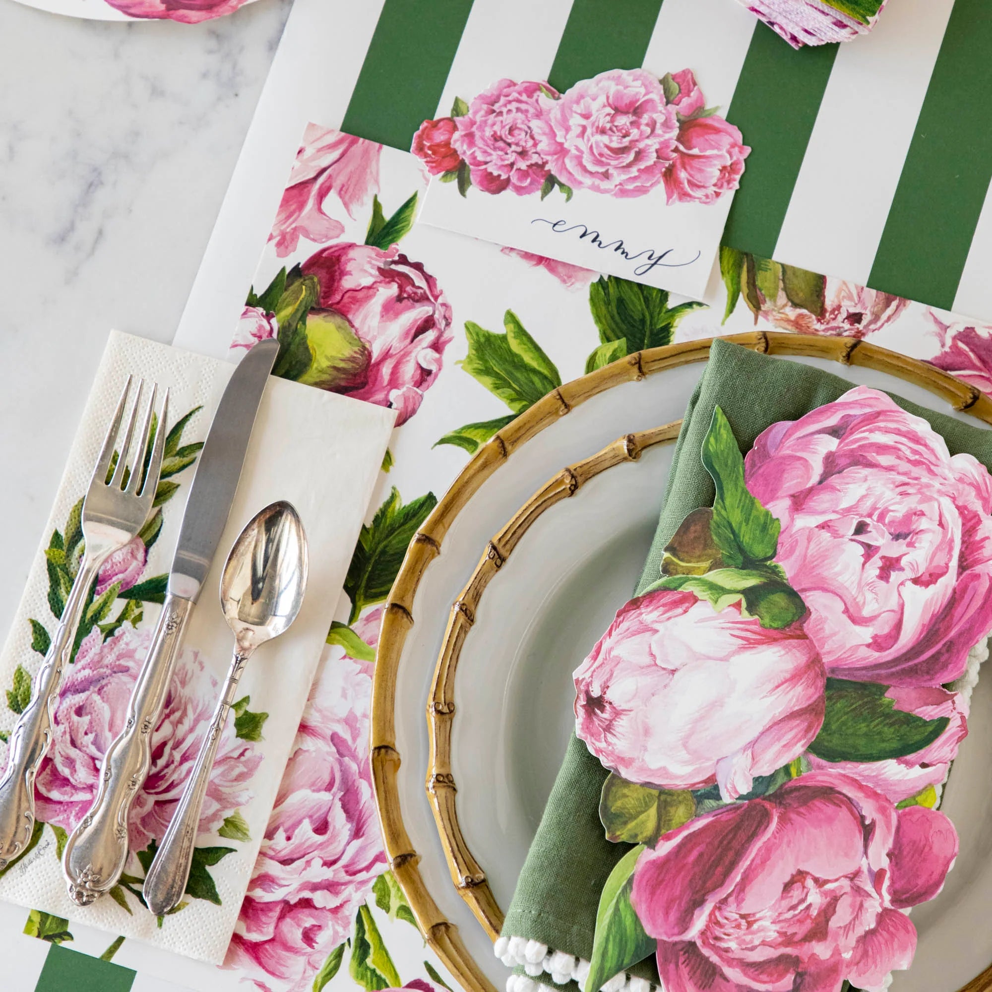 Peony Place Cards