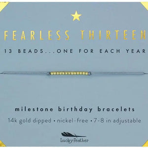 Fearless Thirteen Birthday Bracelet