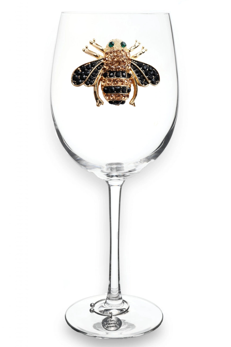 Bee Jeweled Wine Glass