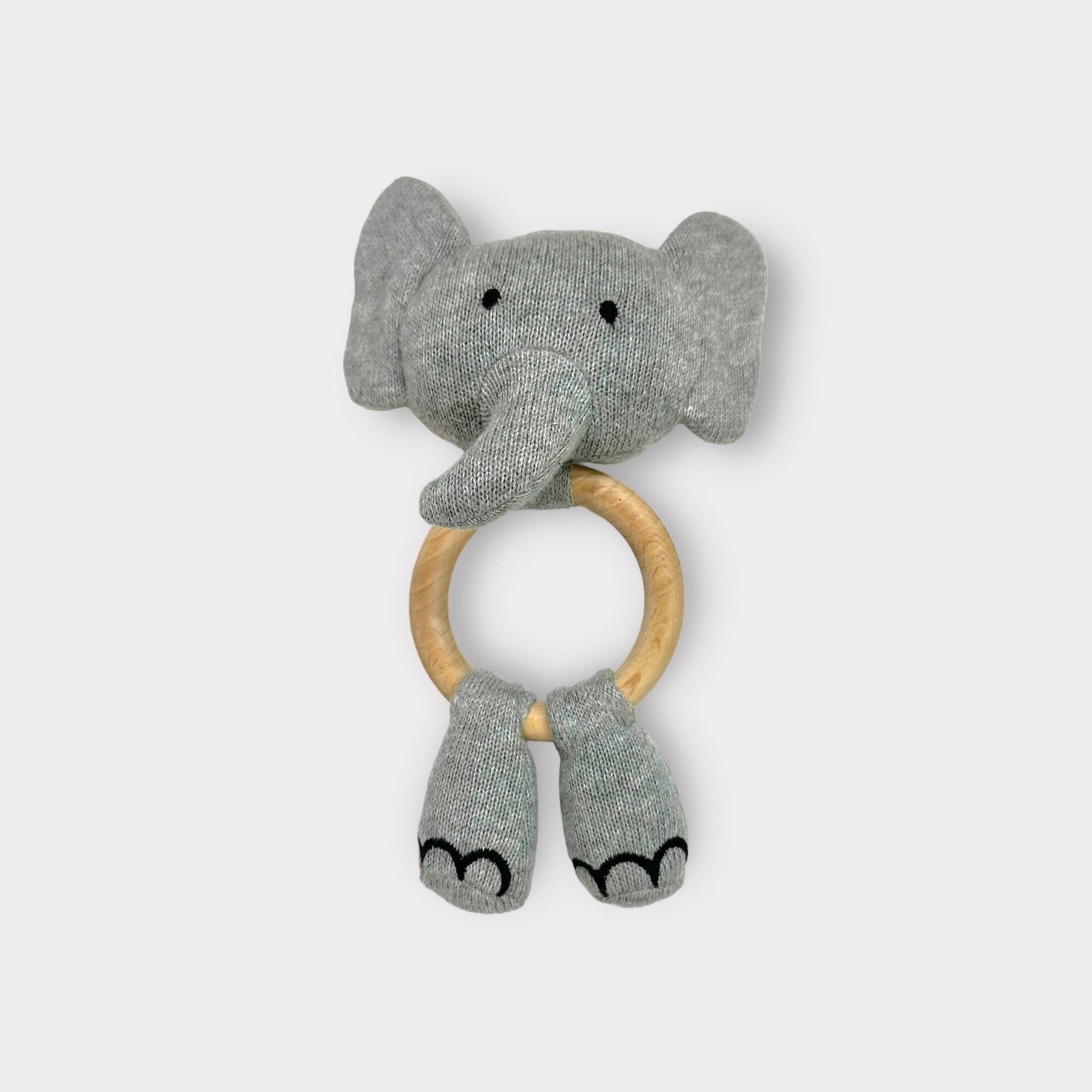 Elephant Organic Wooden Rattle