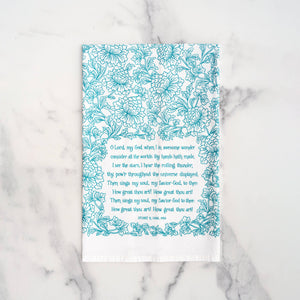 How Great Thou Art Hymn Tea Towel