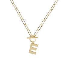 Toggle Initial Necklace Gold