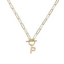 Toggle Initial Necklace Gold