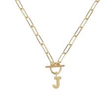 Toggle Initial Necklace Gold