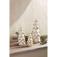 White and Gold Ceramic Tree